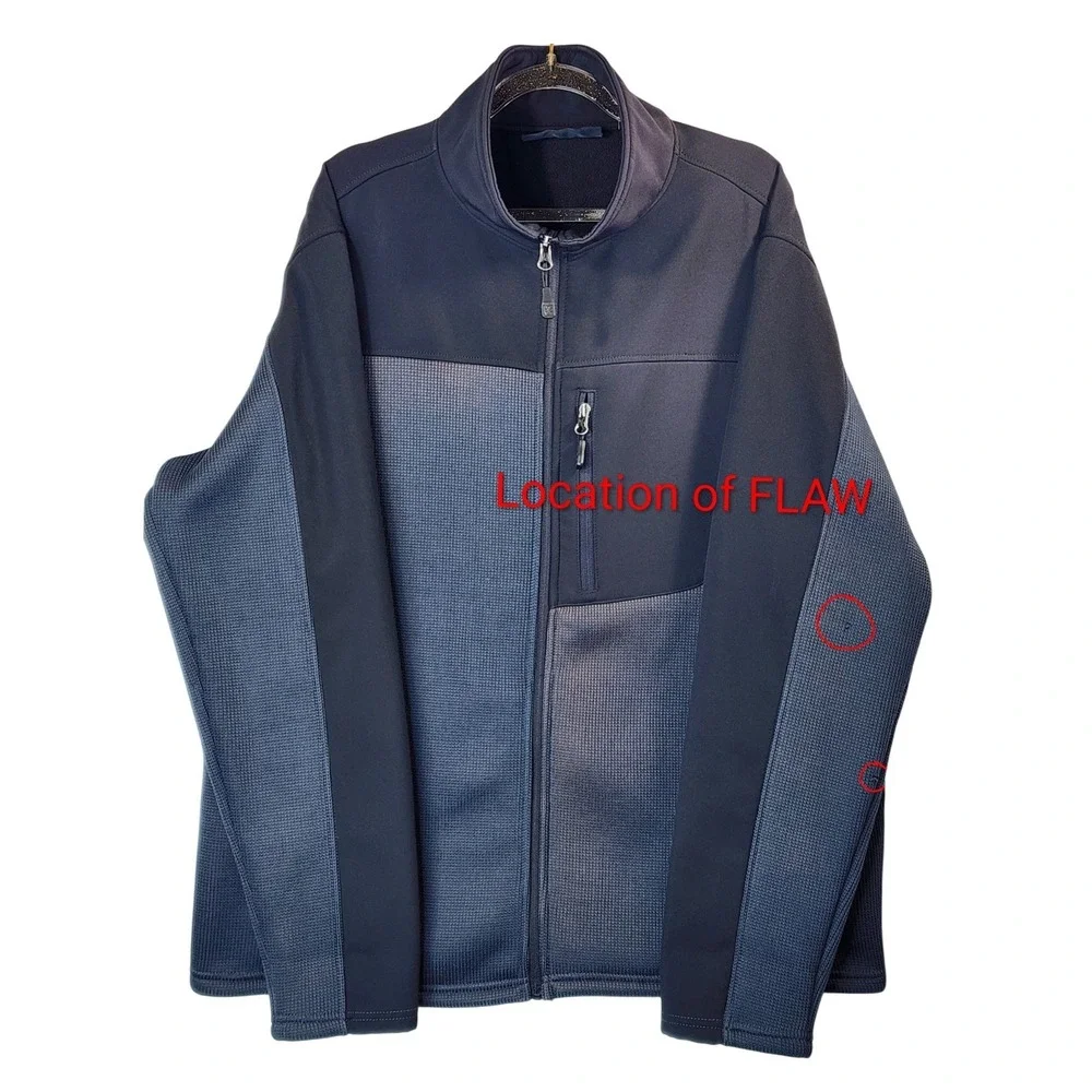 SwissTech‎ Men Jacket L Greystone Full Zip Fleece Knit Hybrid Outdoor Techwear